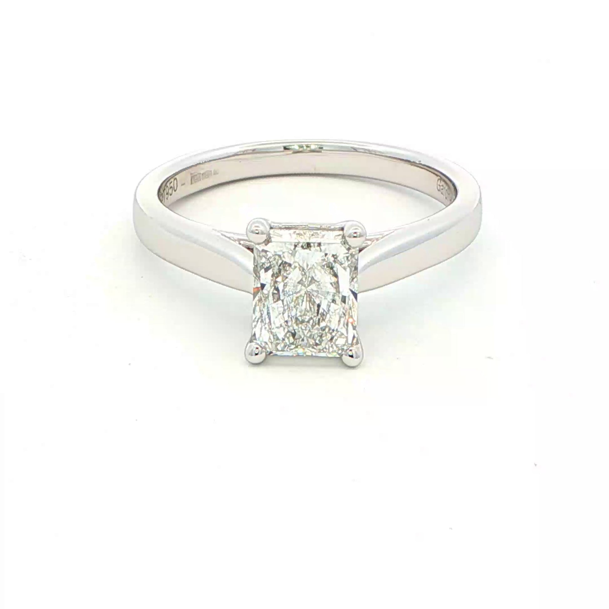 Radiant cut diamond solitaire ring - 1.20cts Gardiner Brothers