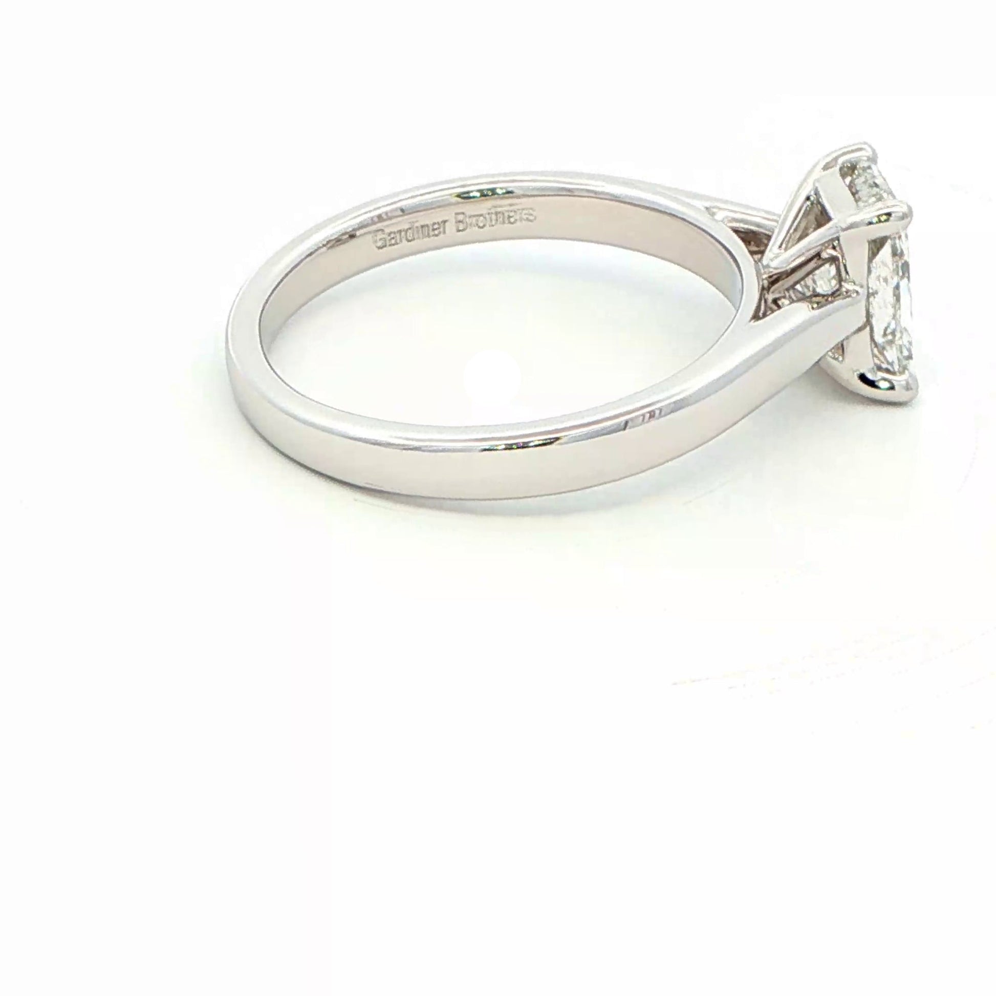 Radiant cut diamond solitaire ring - 1.20cts Gardiner Brothers