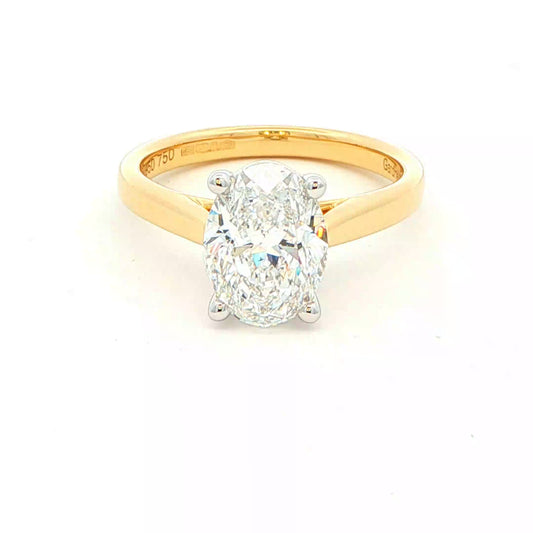 Oval shaped diamond solitaire ring - 2.40cts Gardiner Brothers