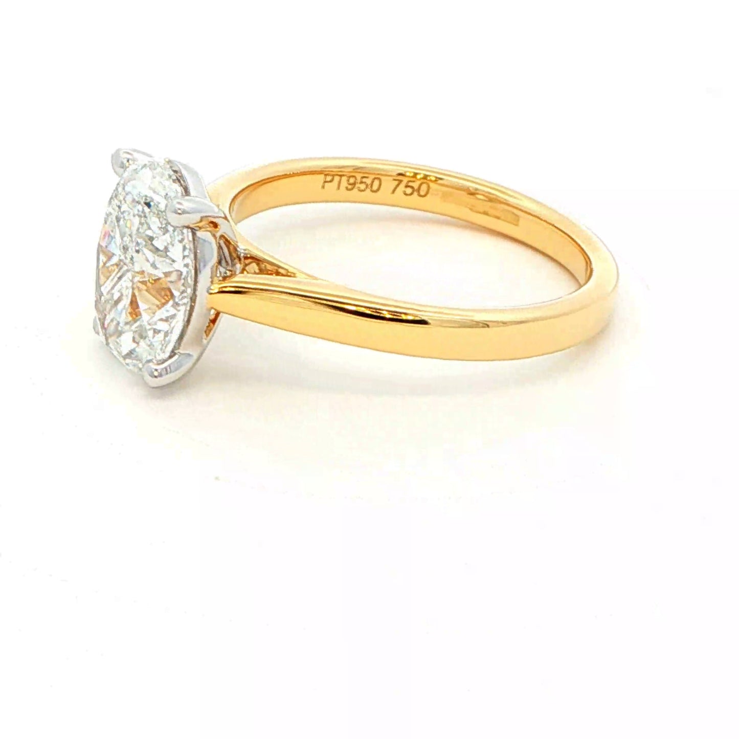 Oval shaped diamond solitaire ring - 2.40cts Gardiner Brothers