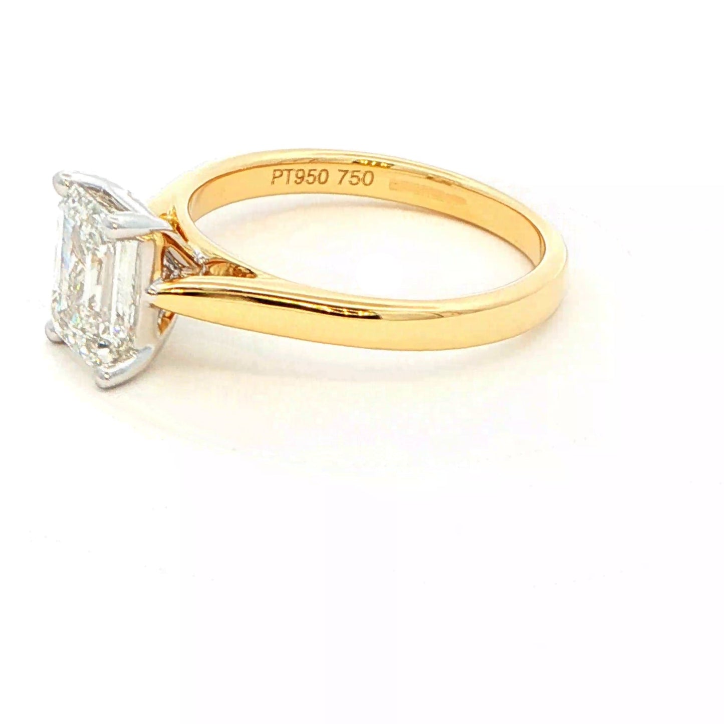 Emerald cut diamond solitaire ring - 1.52cts Gardiner Brothers