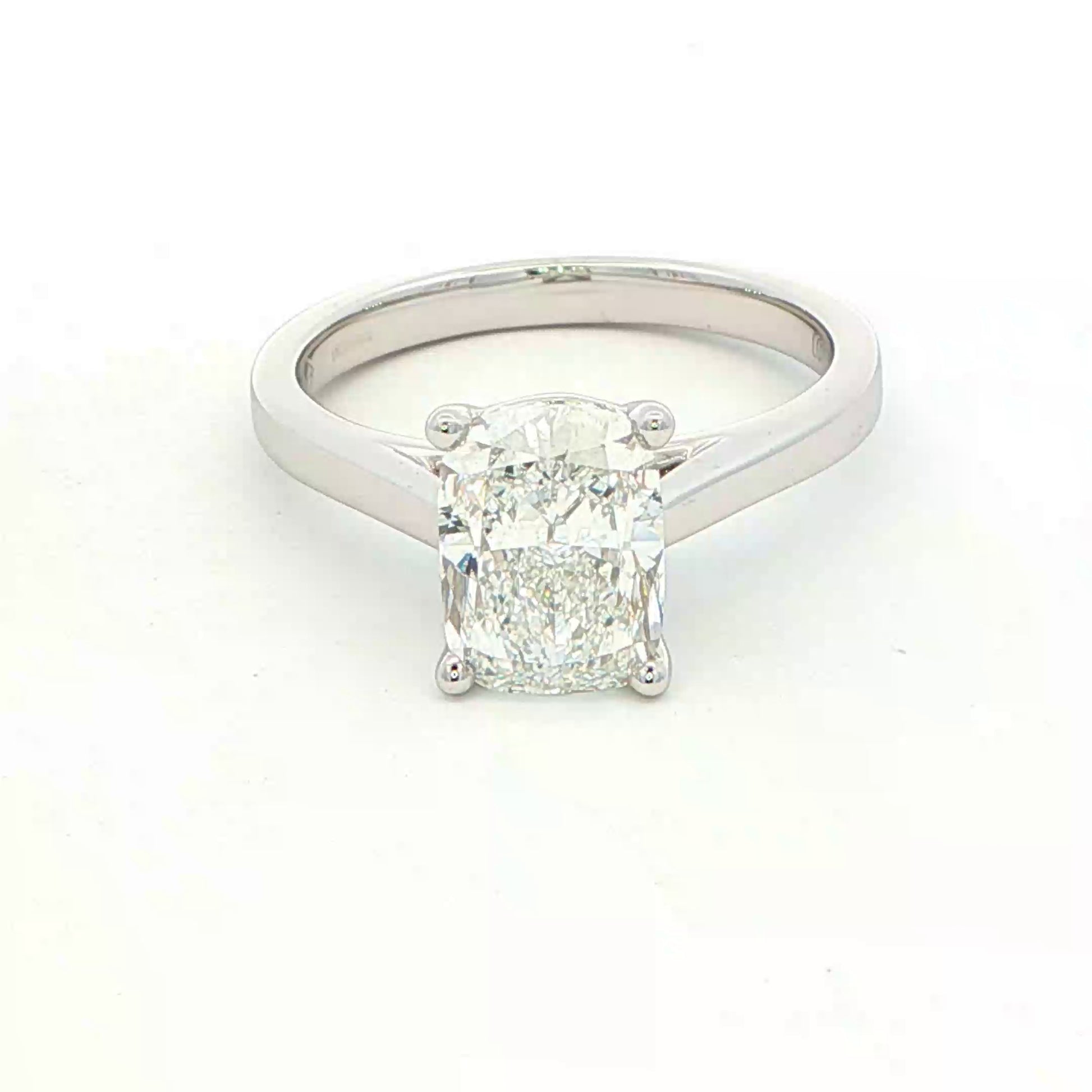Lab Grown elongated cushion shaped diamond solitaire ring - 2.00cts Gardiner Brothers
