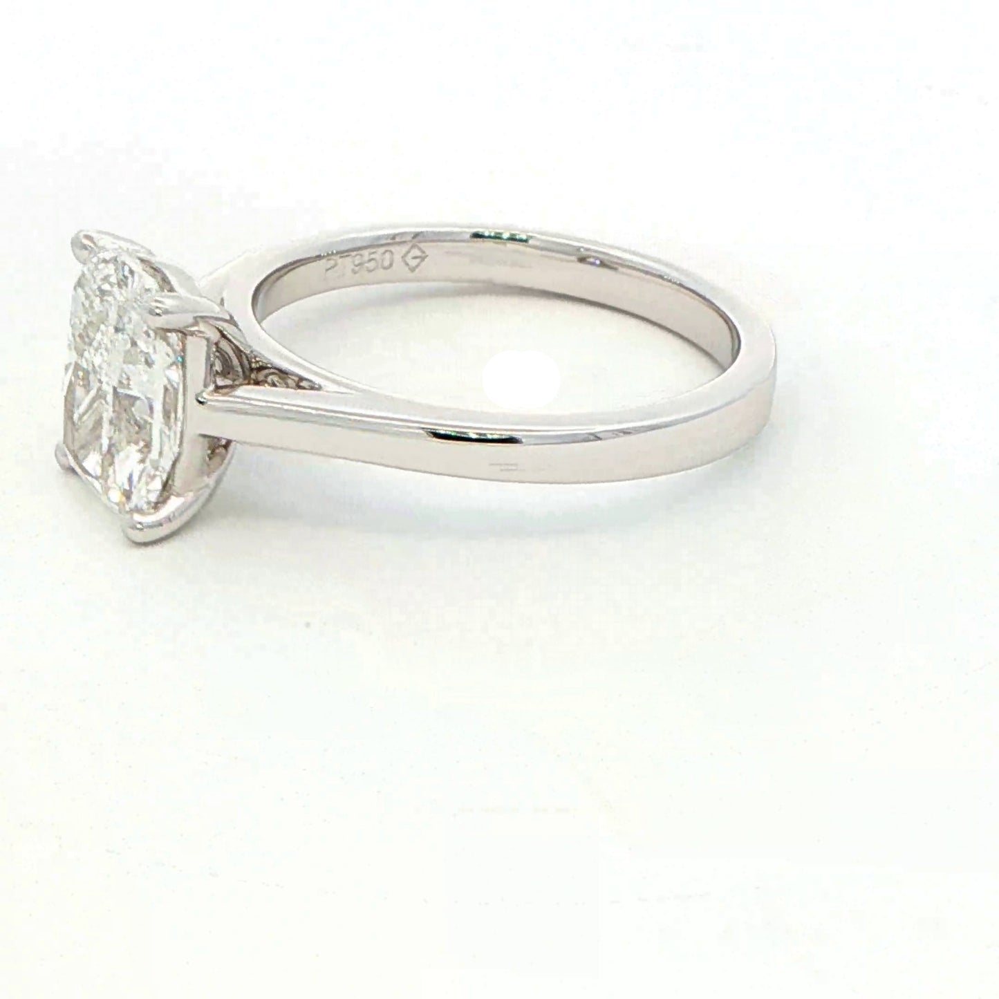Lab Grown elongated cushion shaped diamond solitaire ring - 2.00cts Gardiner Brothers