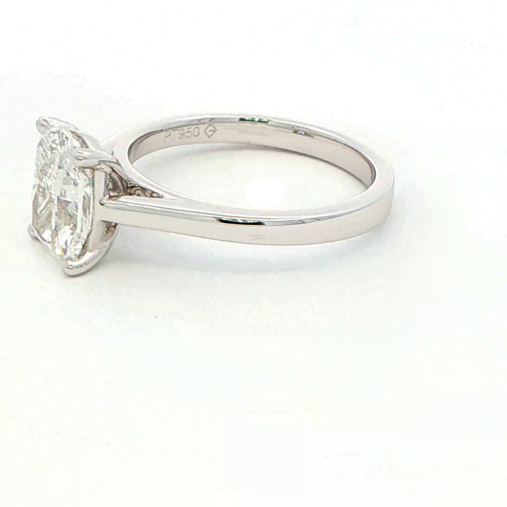 Lab Grown elongated cushion shaped diamond solitaire ring - 2.00cts Gardiner Brothers