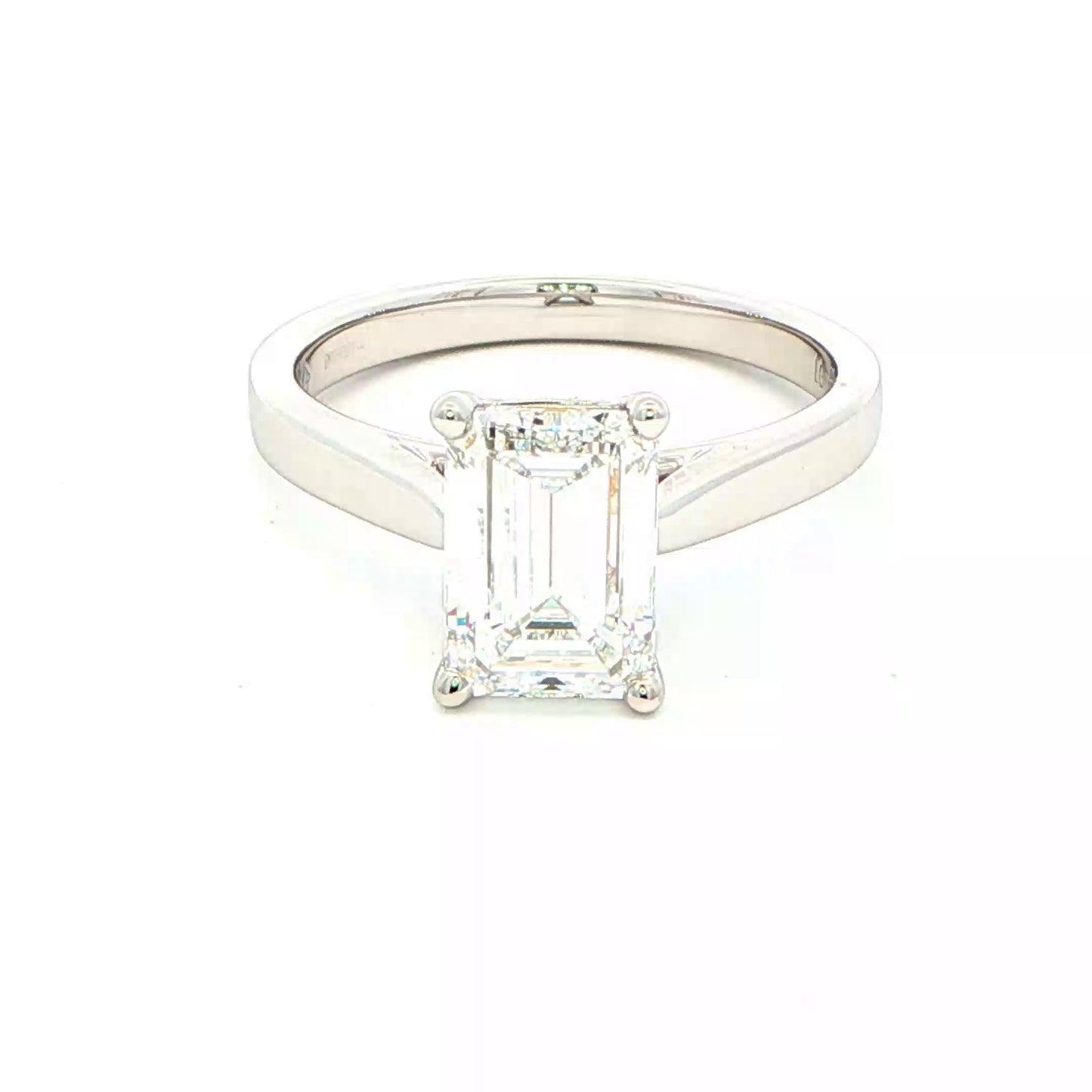 Lab Grown Emerald cut diamond solitaire ring - 2.00cts Gardiner Brothers