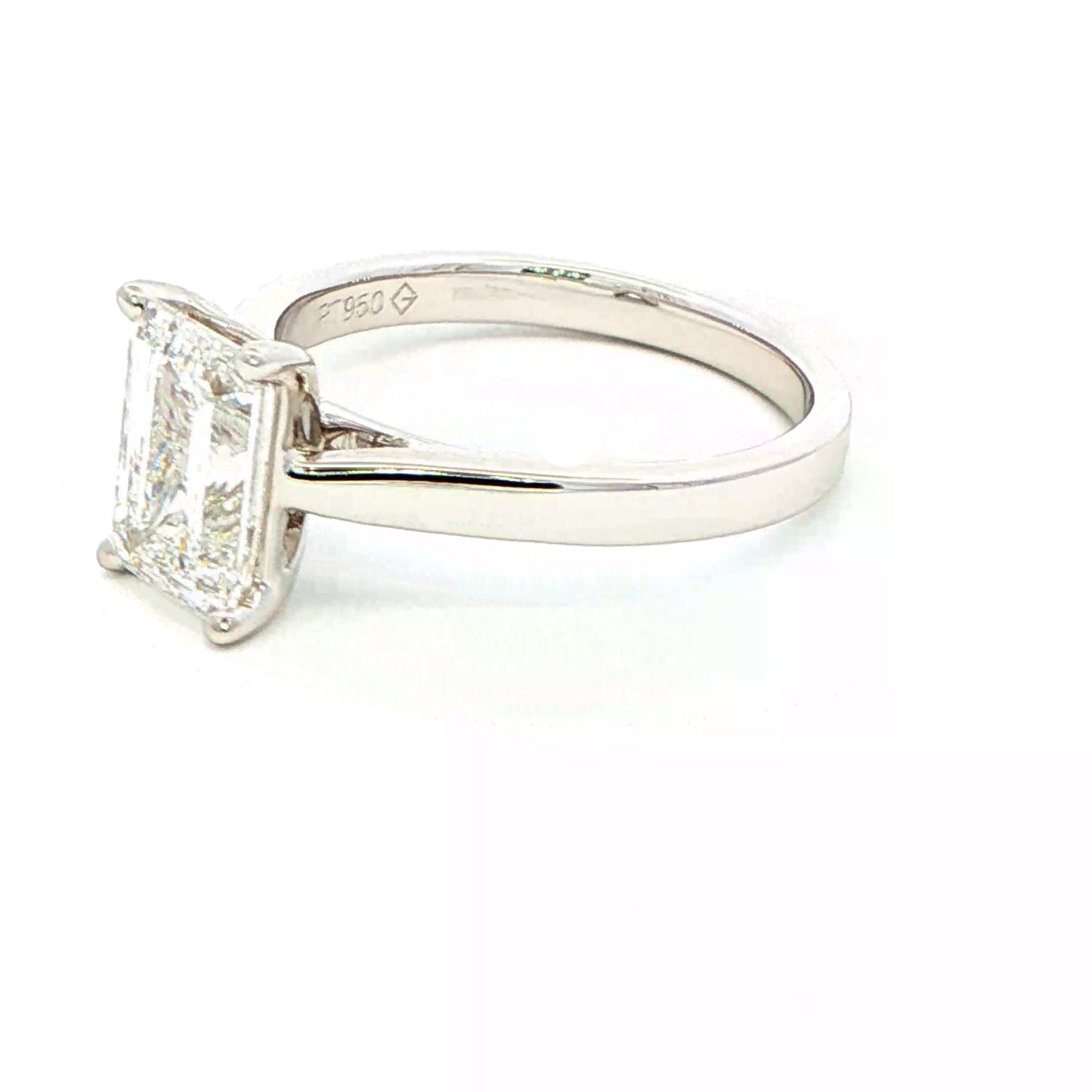 Lab Grown Emerald cut diamond solitaire ring - 2.00cts Gardiner Brothers