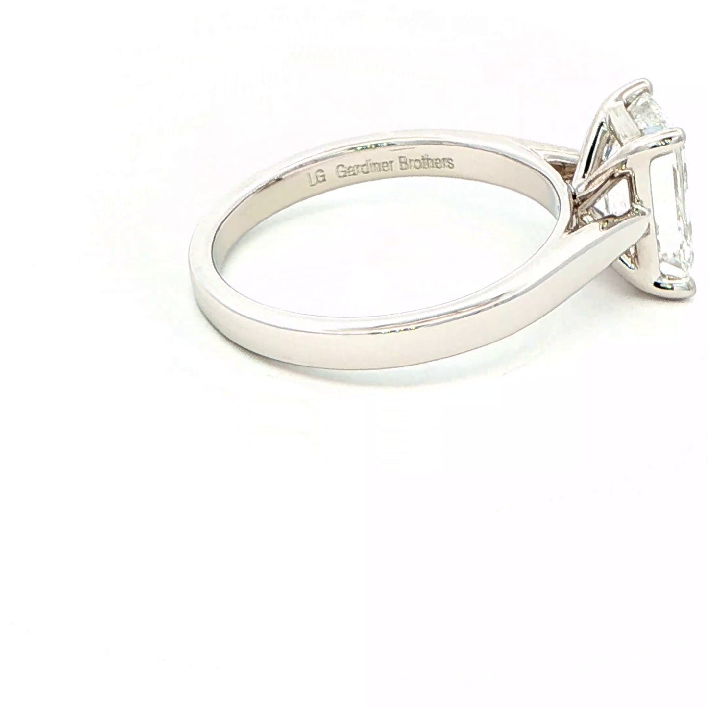 Lab Grown Emerald cut diamond solitaire ring - 2.00cts Gardiner Brothers