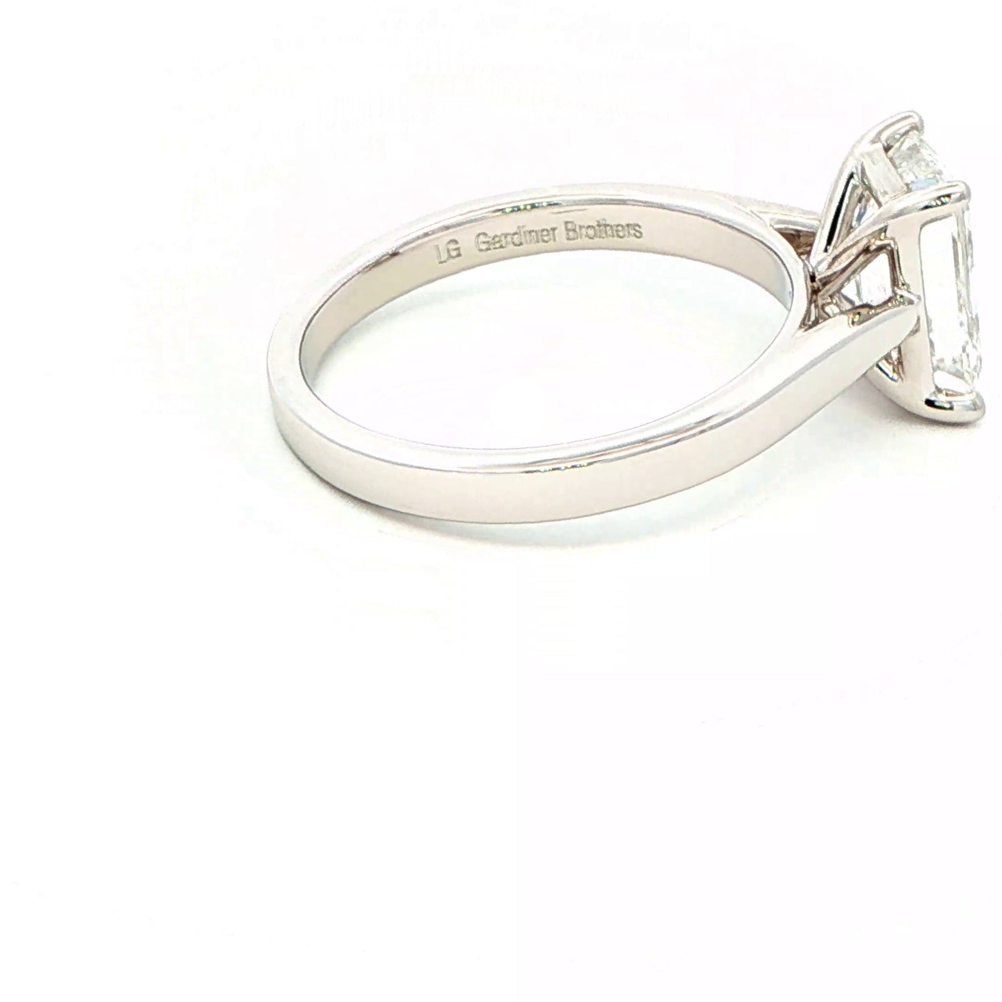 Lab Grown Emerald cut diamond solitaire ring - 2.00cts Gardiner Brothers