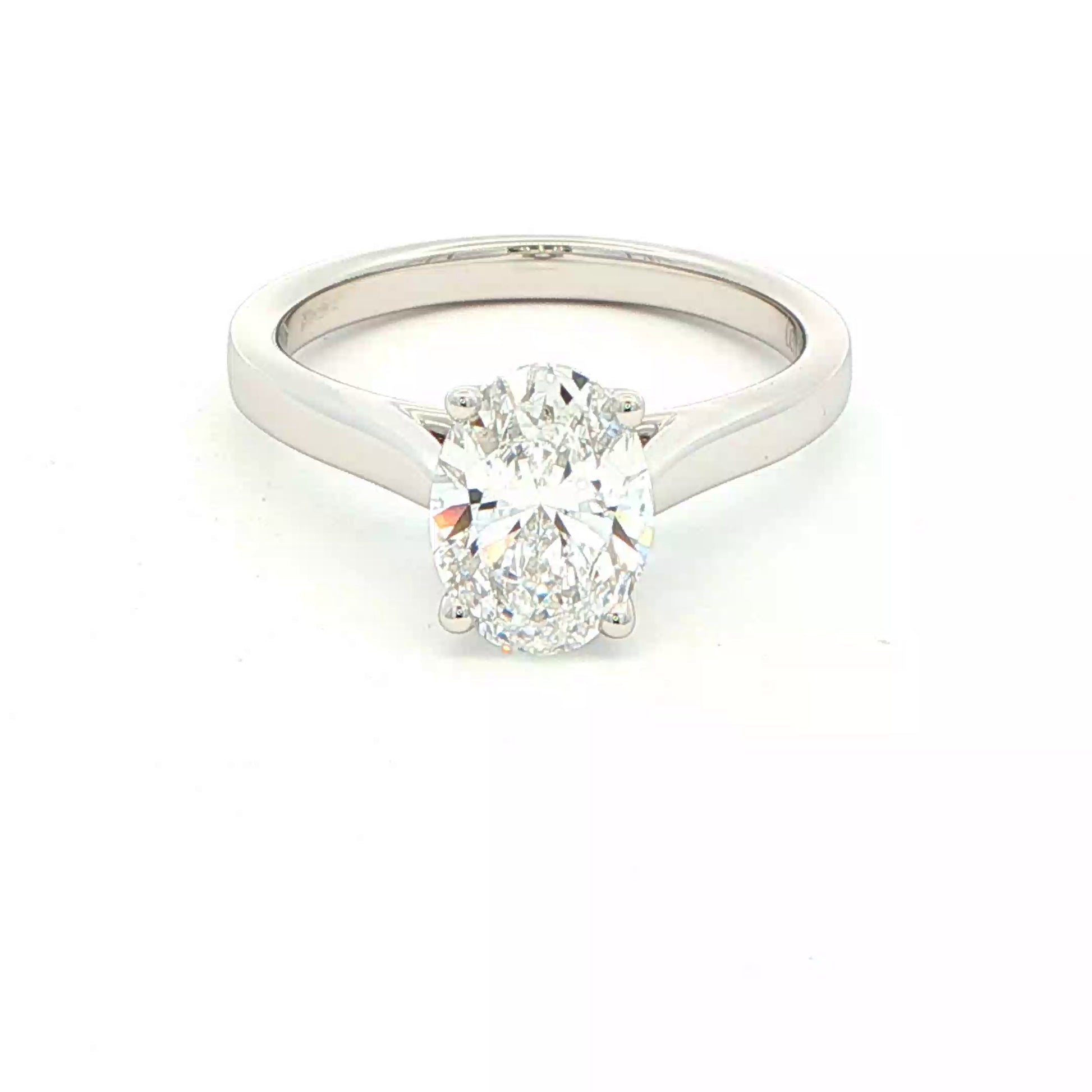 Lab Grown Oval shaped diamond solitaire ring - 1.50cts Gardiner Brothers