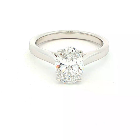 Lab Grown Oval shaped diamond solitaire ring - 1.50cts Gardiner Brothers