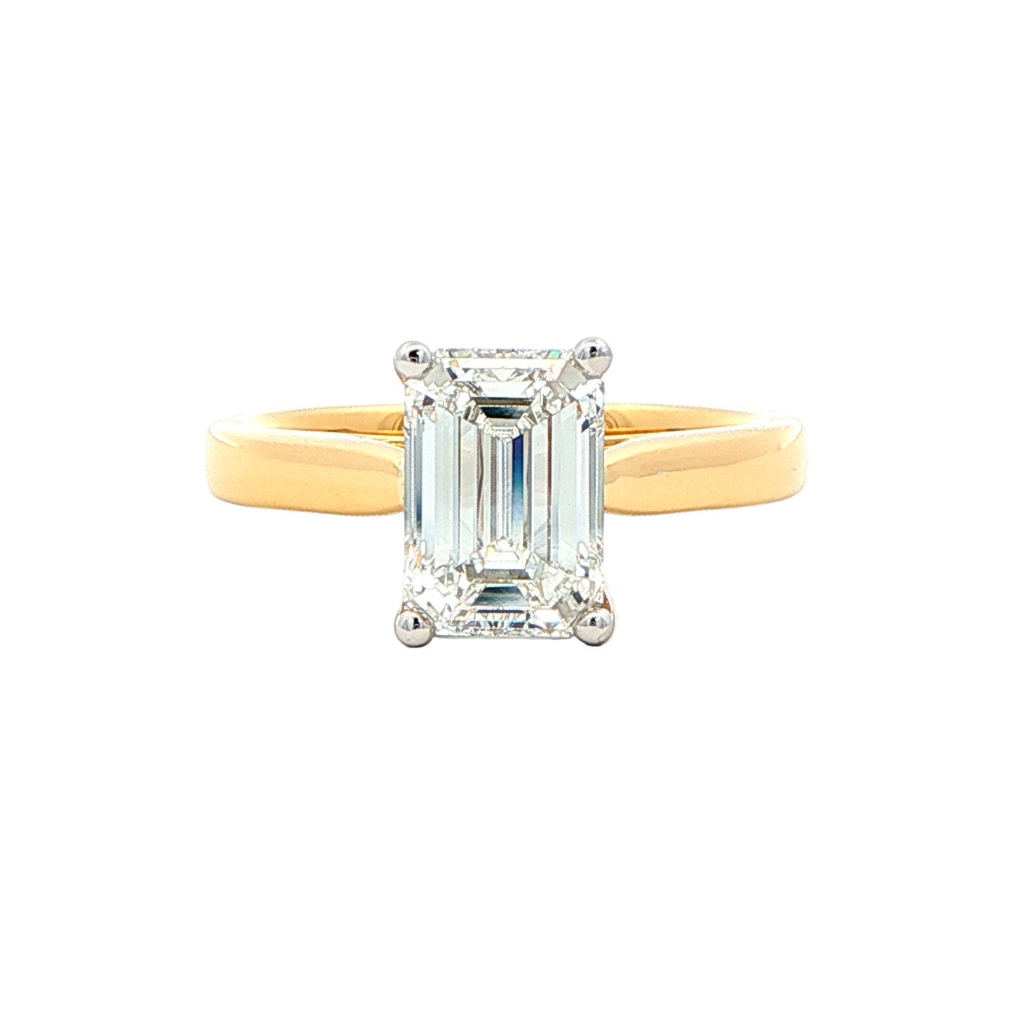 Lab Grown Emerald cut diamond solitaire ring - 2.00cts Gardiner Brothers