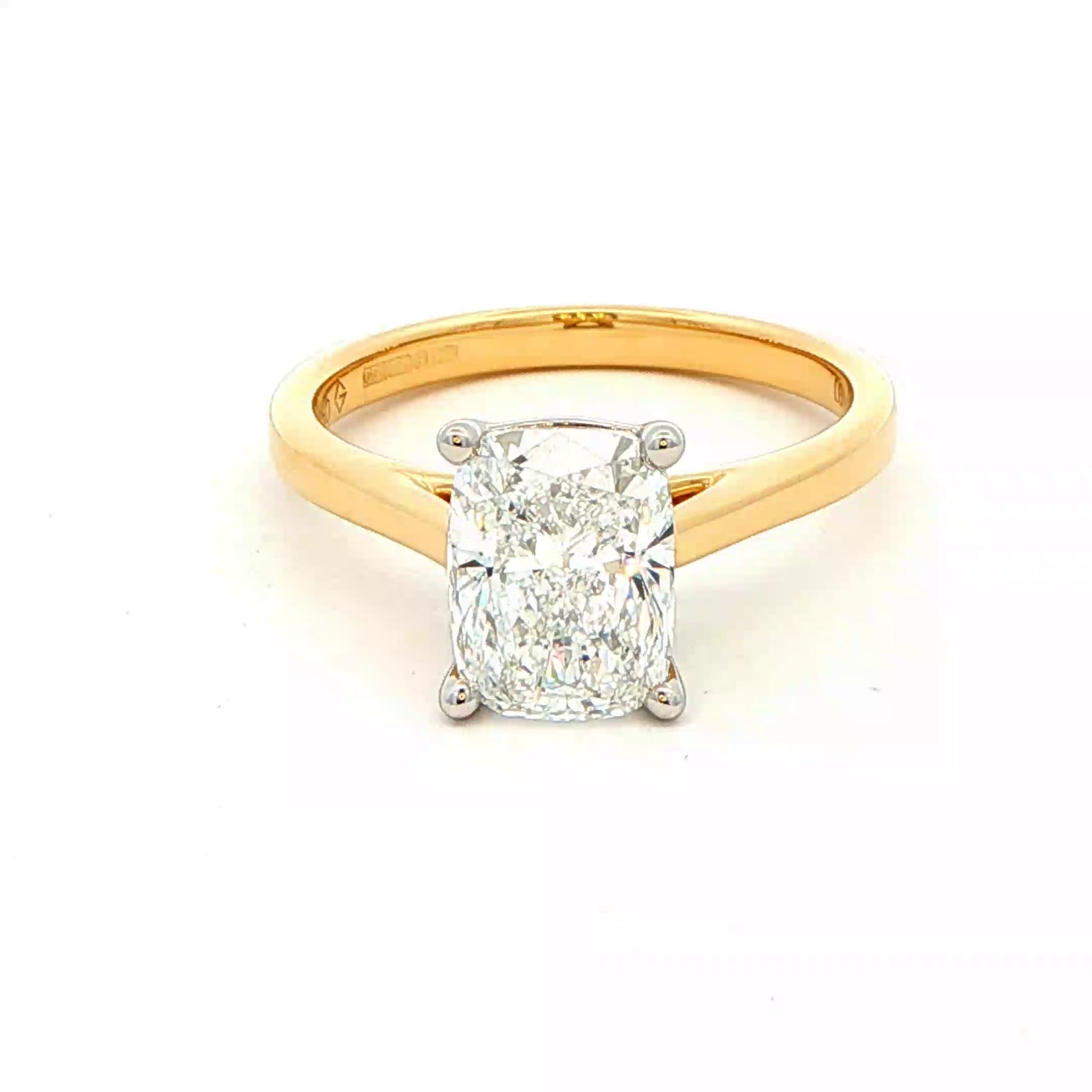 Lab Grown Elongated cushion shaped diamond solitaire ring - 1.50cts Gardiner Brothers