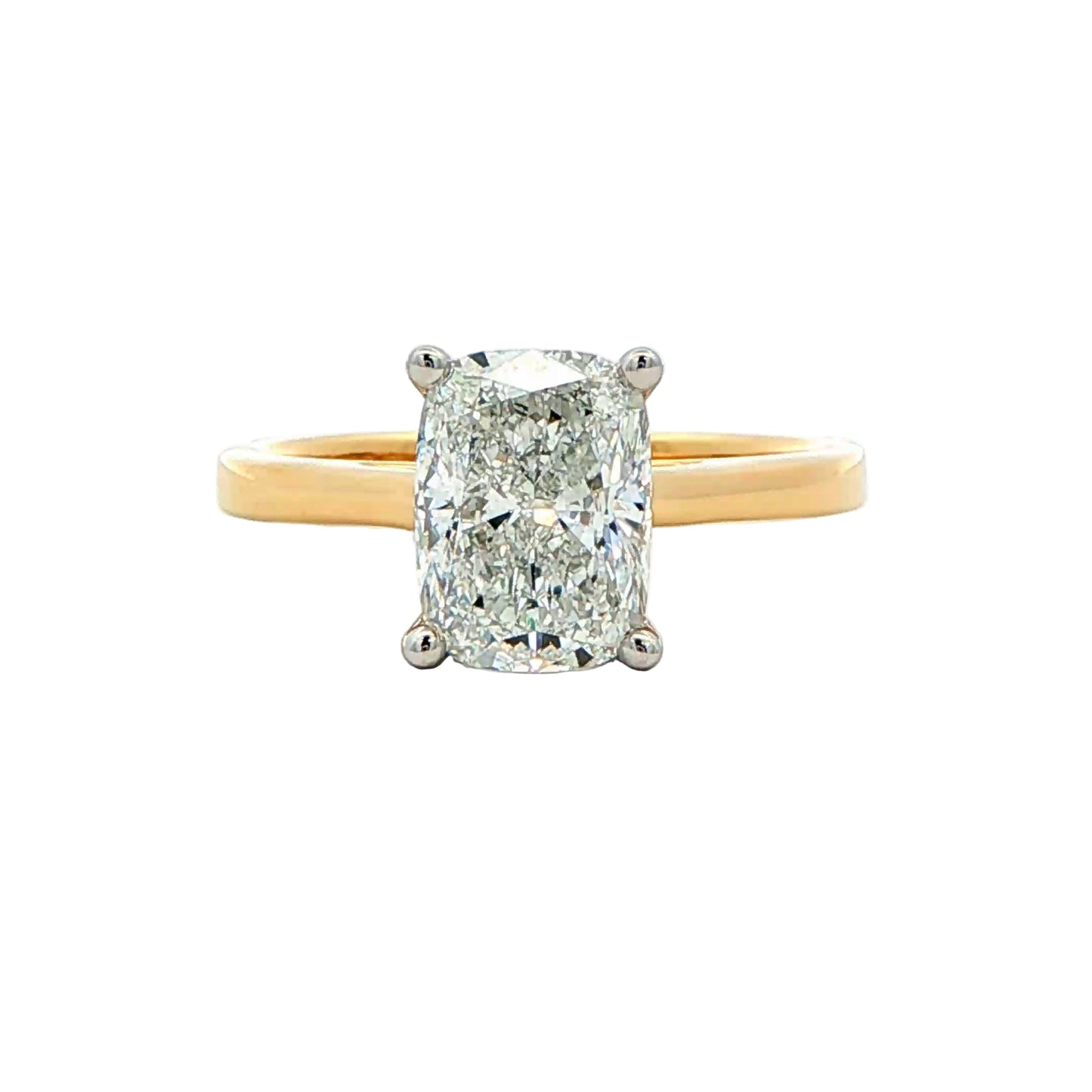 Lab Grown Elongated cushion shaped diamond solitaire ring - 2.00cts Gardiner Brothers