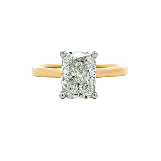 Lab Grown Elongated cushion shaped diamond solitaire ring - 2.00cts Gardiner Brothers