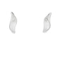 Silver Curled Leaf Shaped Stud Earrings Gardiner Brothers
