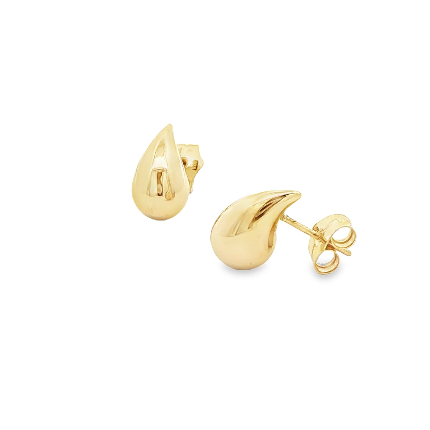 Yellow Gold TearDrop Stud Earrings Gardiner Brothers