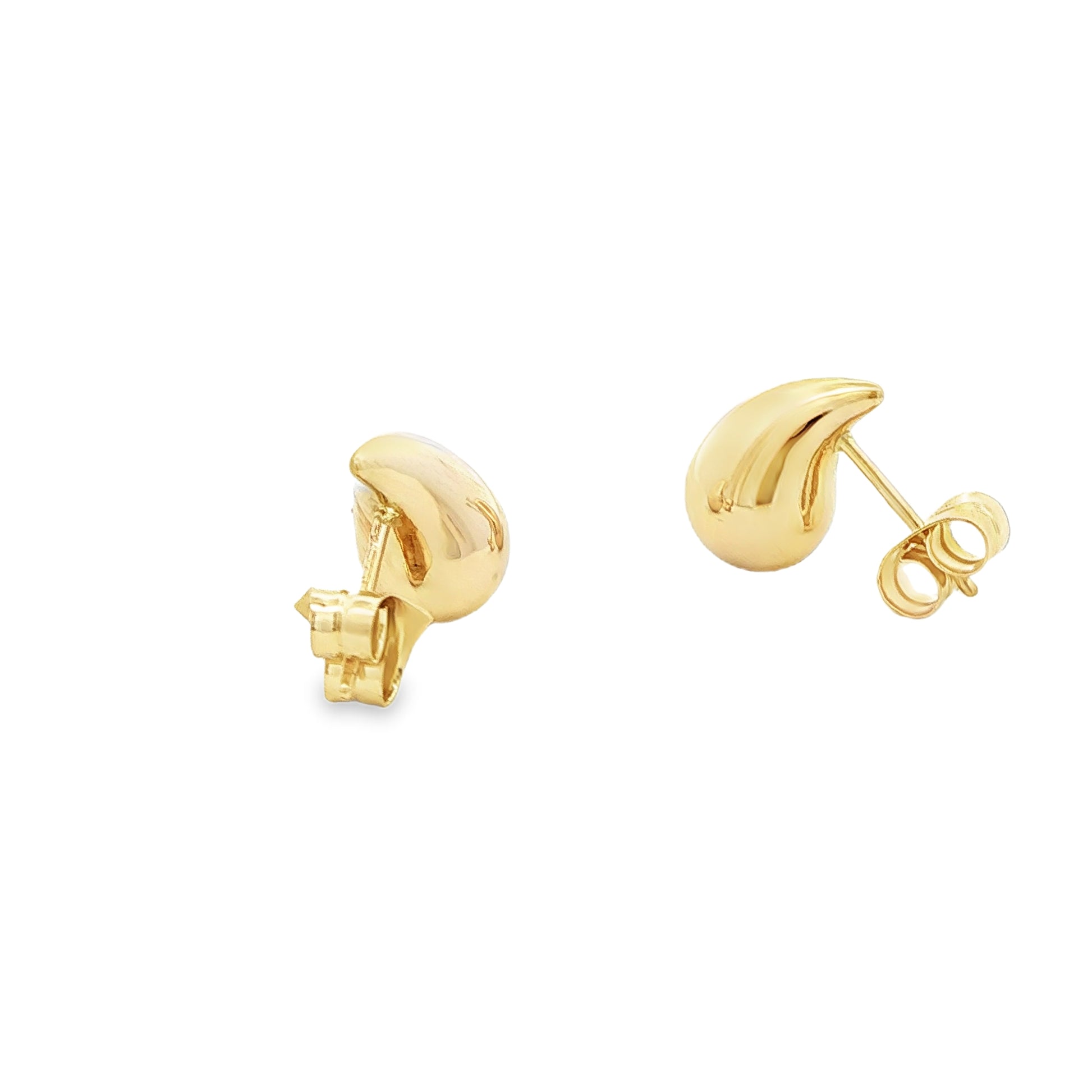 Yellow Gold TearDrop Stud Earrings Gardiner Brothers