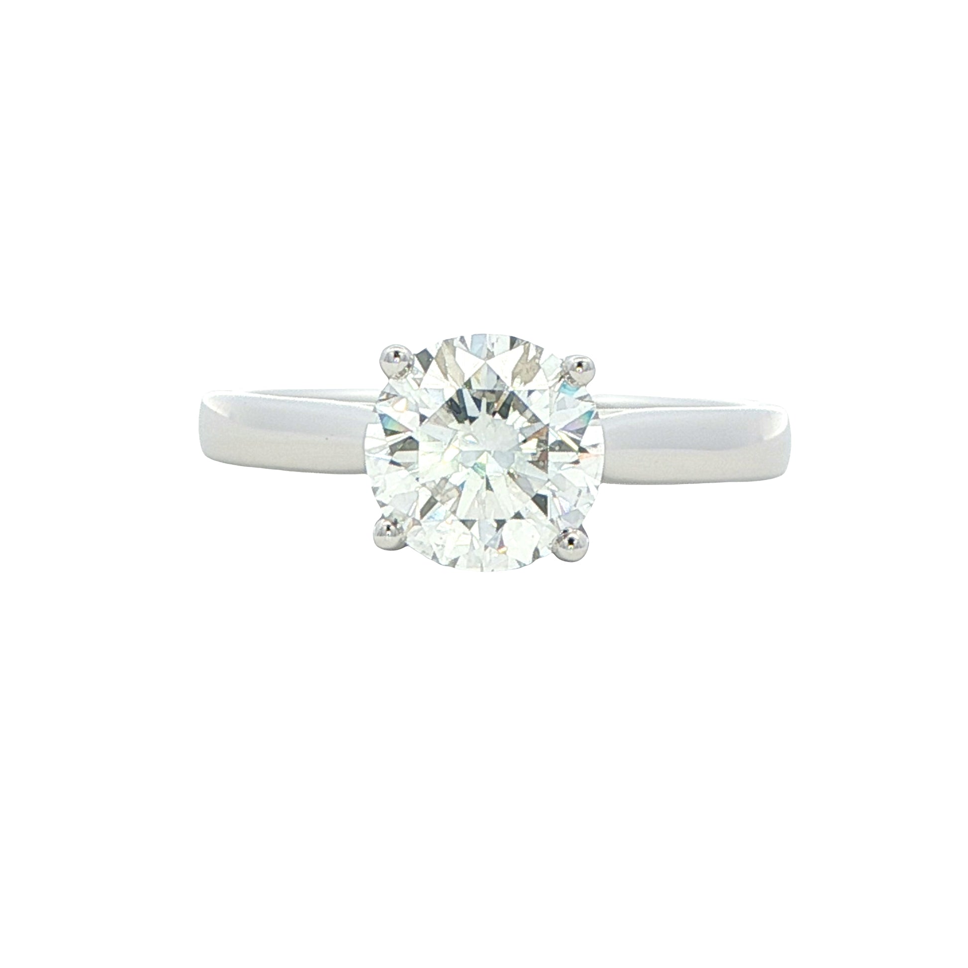 Platinum Round Brilliant Cut Diamond Solitaire Ring - 1.50cts Gardiner Brothers