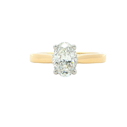 Oval Shaped Diamond Solitaire Ring - 1.20cts Gardiner Brothers