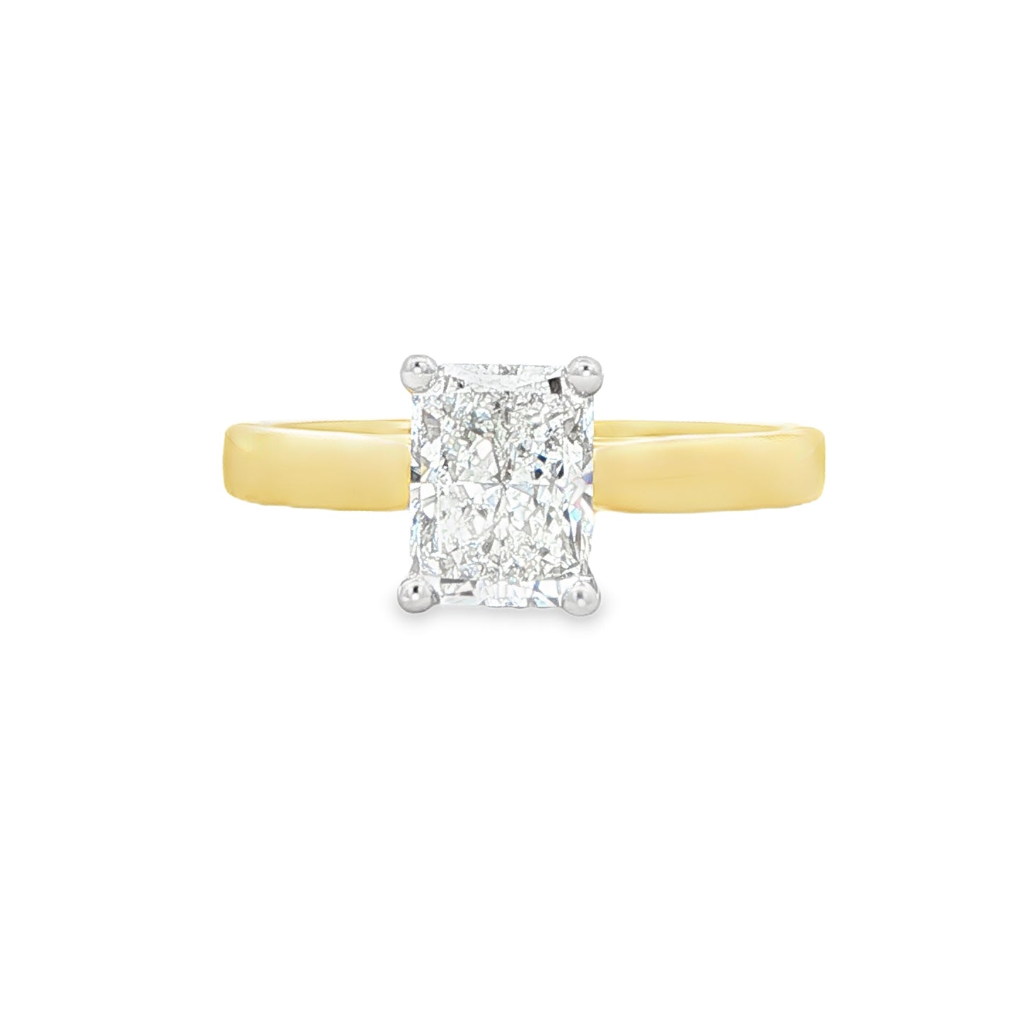 Radiant Cut Diamond Solitaire Ring - 1.21cts Gardiner Brothers