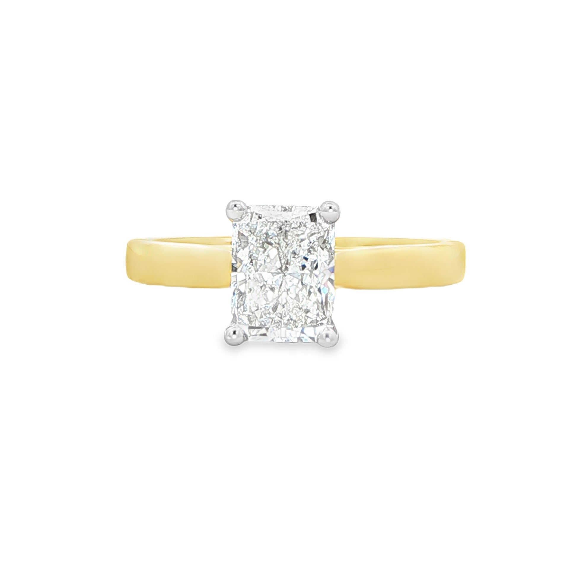 Radiant Cut Diamond Solitaire Ring - 1.21cts Gardiner Brothers