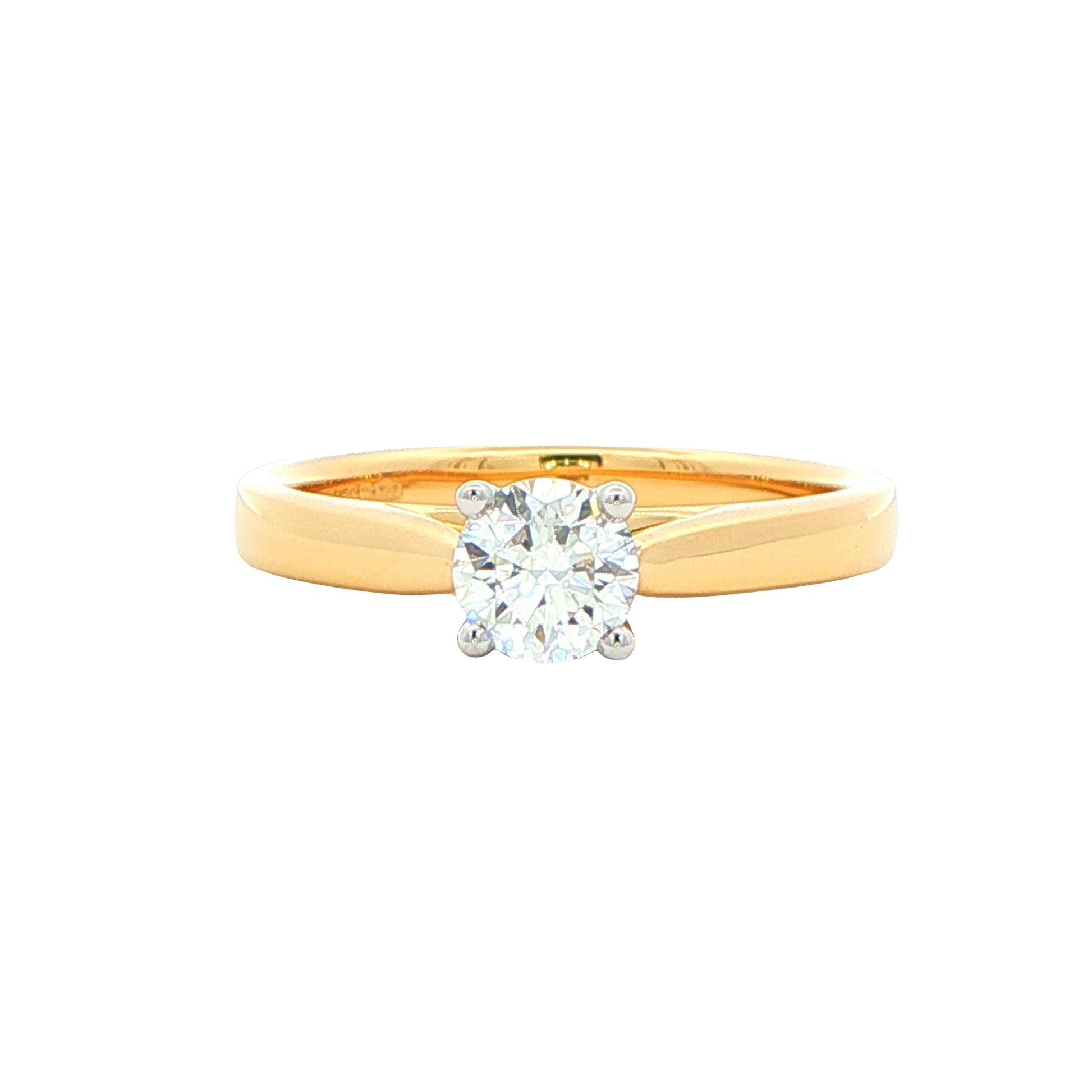 Round Brilliant cut diamond solitaire ring - 0.50cts Gardiner Brothers