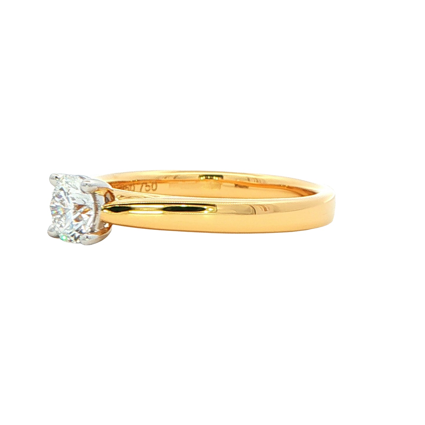 Round Brilliant cut diamond solitaire ring - 0.50cts Gardiner Brothers