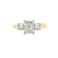 Radiant and round brilliant cut diamond 3 stone ring - 1.51cts Gardiner Brothers