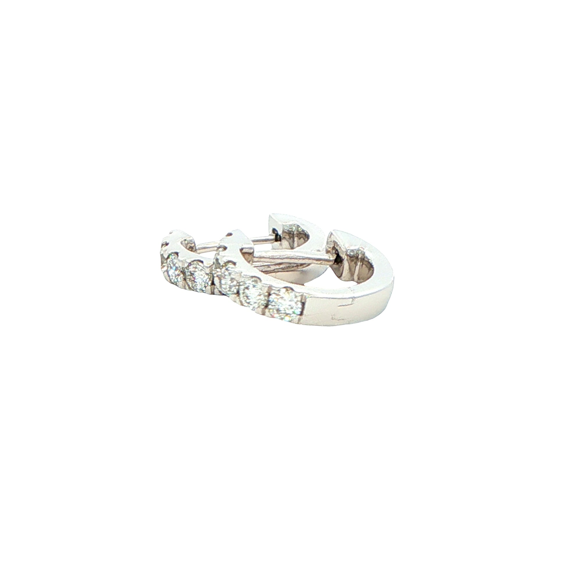 Round Brilliant Cut Diamond set Hoop Earrings 10mm - 0.30cts Gardiner Brothers