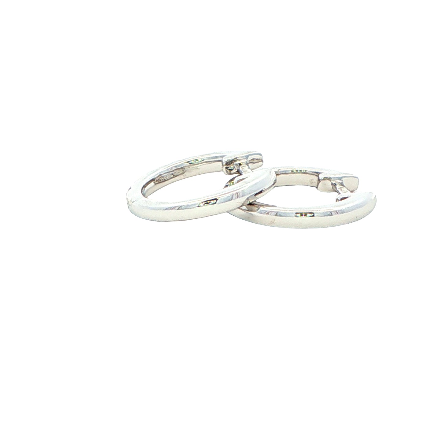 Round Brilliant Cut Diamond set Hoop Earrings 12mm - 0.20cts Gardiner Brothers