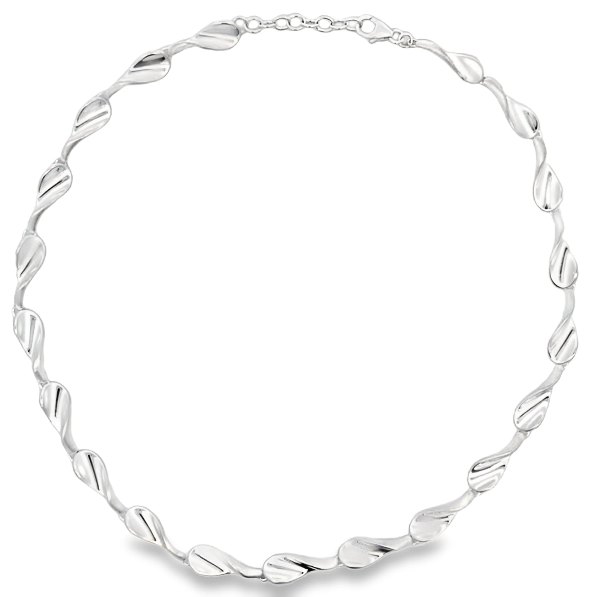 Silver Narrow Blade Link Necklet Gardiner Brothers