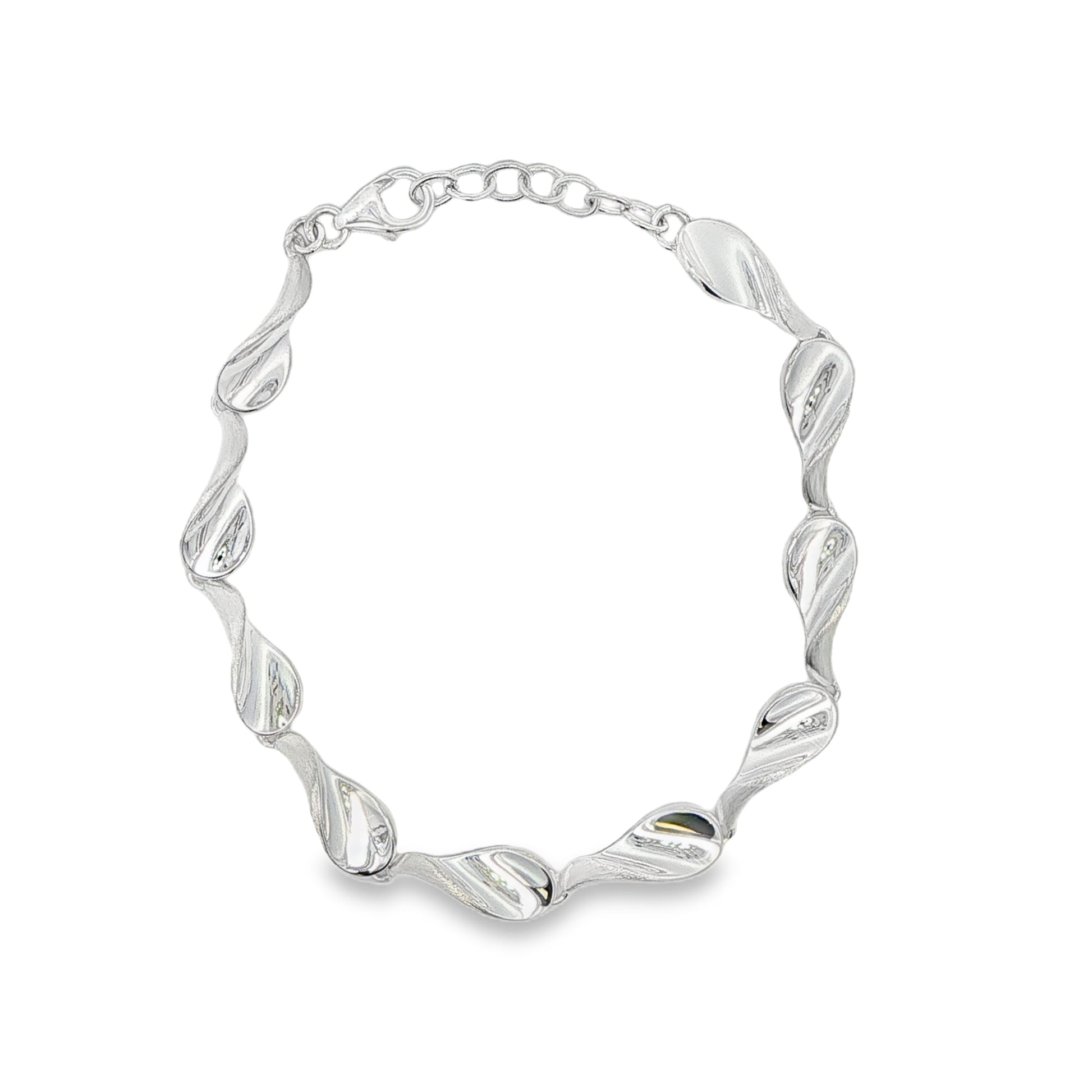 Silver Narrow Blade Link Bracelet Gardiner Brothers