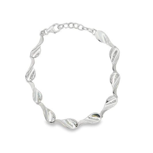 Silver Narrow Blade Link Bracelet Gardiner Brothers
