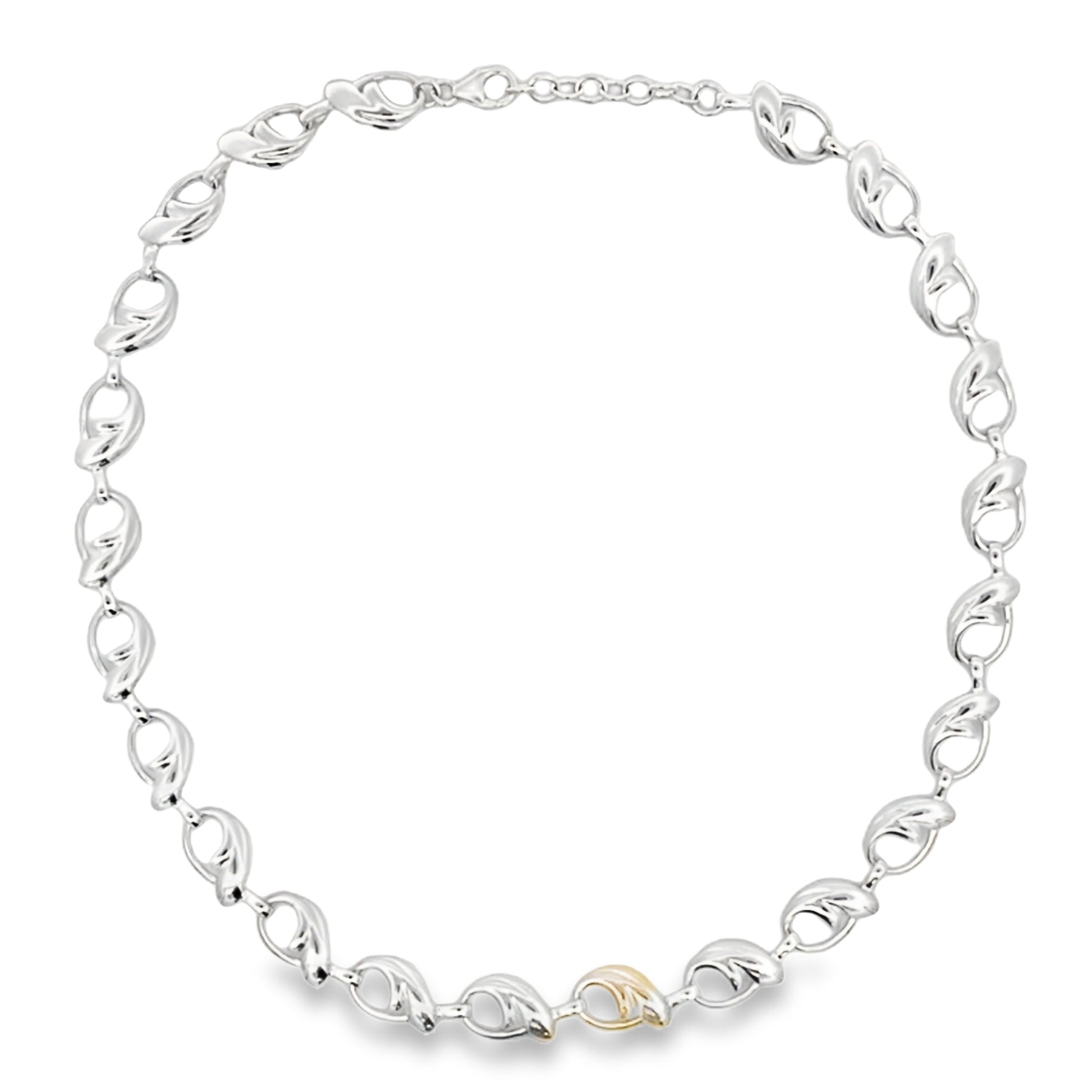 Silver Fancy Link Necklet Gardiner Brothers