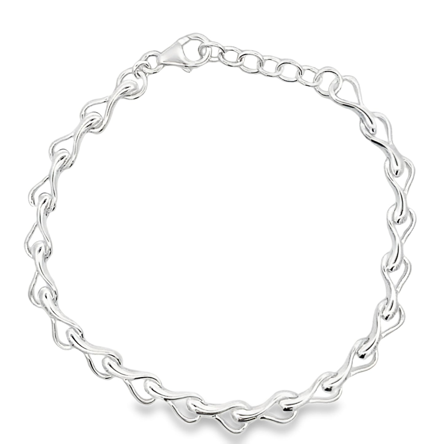 Silver Slim TearDrop Link Bracelet Gardiner Brothers