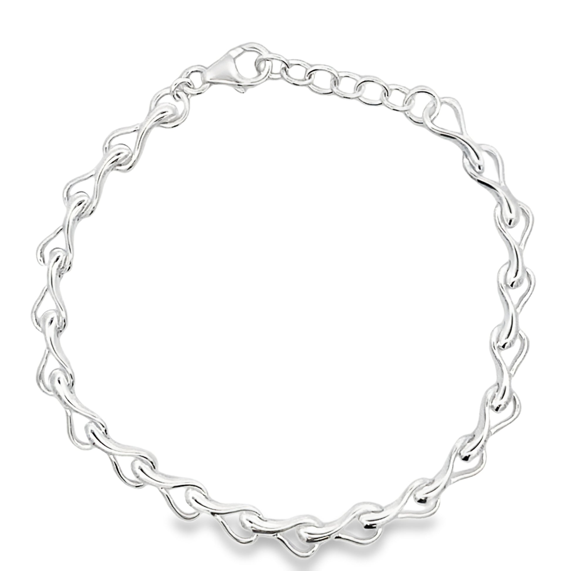 Silver Slim TearDrop Link Bracelet Gardiner Brothers