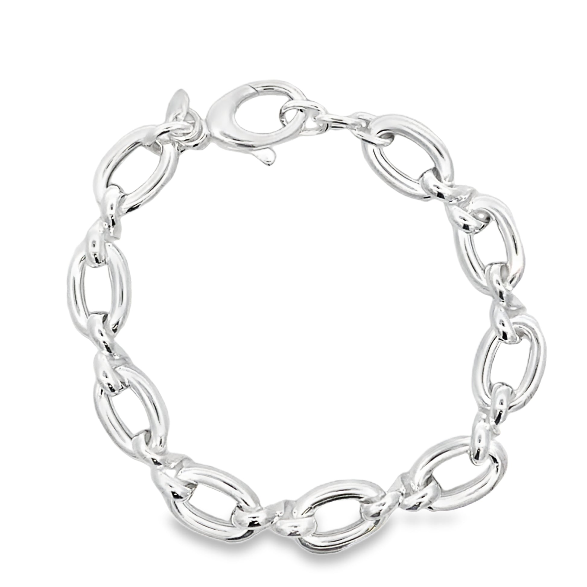 Silver Oval and 'Figure of 8' Link Bracelet Gardiner Brothers