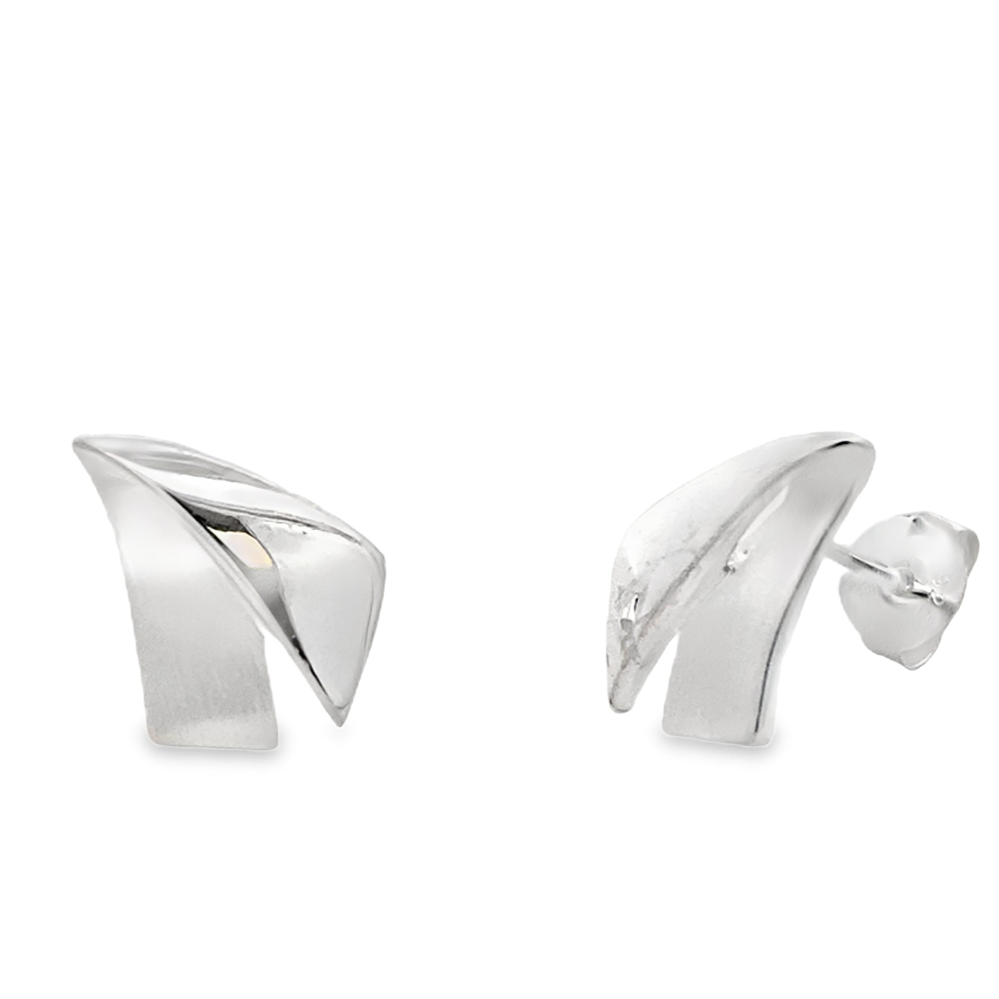 Silver Inverted V Shape Earrings Gardiner Brothers