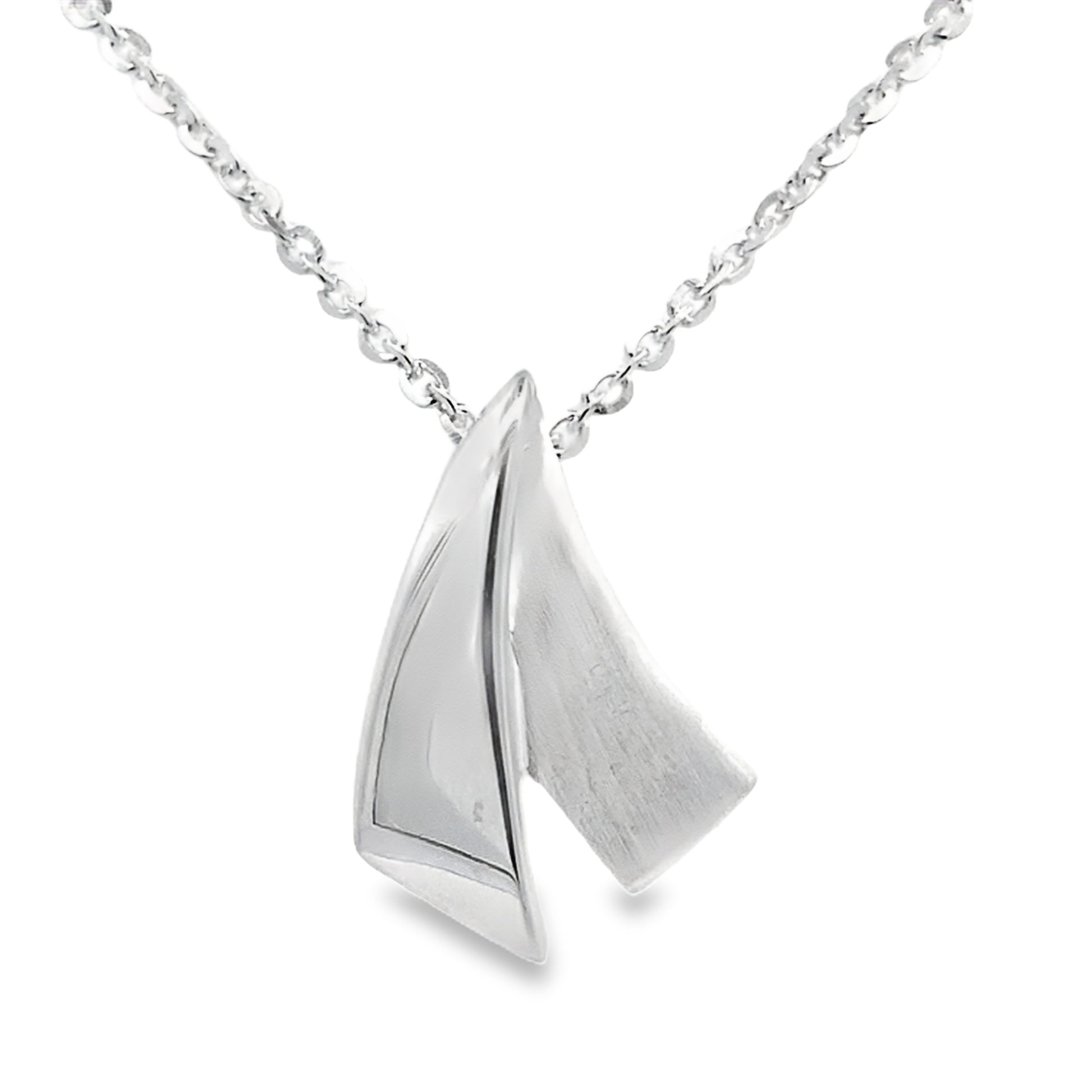 Silver Inverted V Shaped Pendant Gardiner Brothers