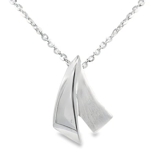 Silver Inverted V Shaped Pendant Gardiner Brothers
