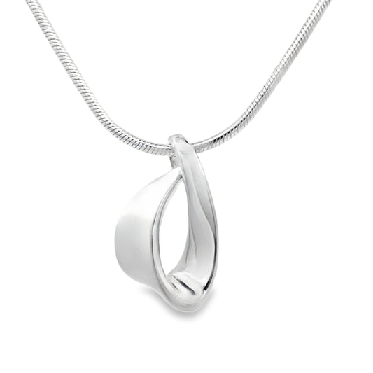 Silver Fancy Ribbon Pendant Gardiner Brothers