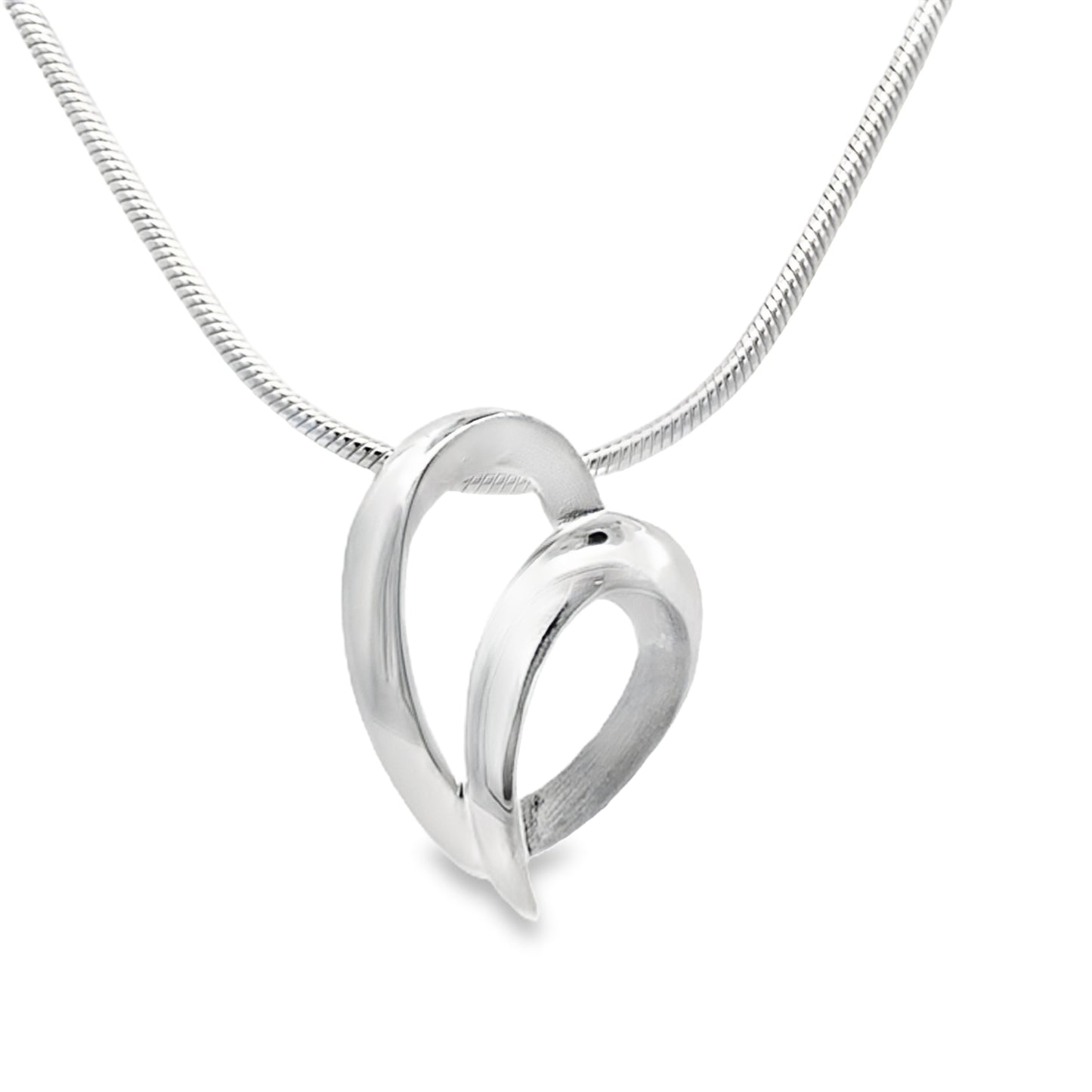 Silver Fancy Heart Shaped Pendant Gardiner Brothers