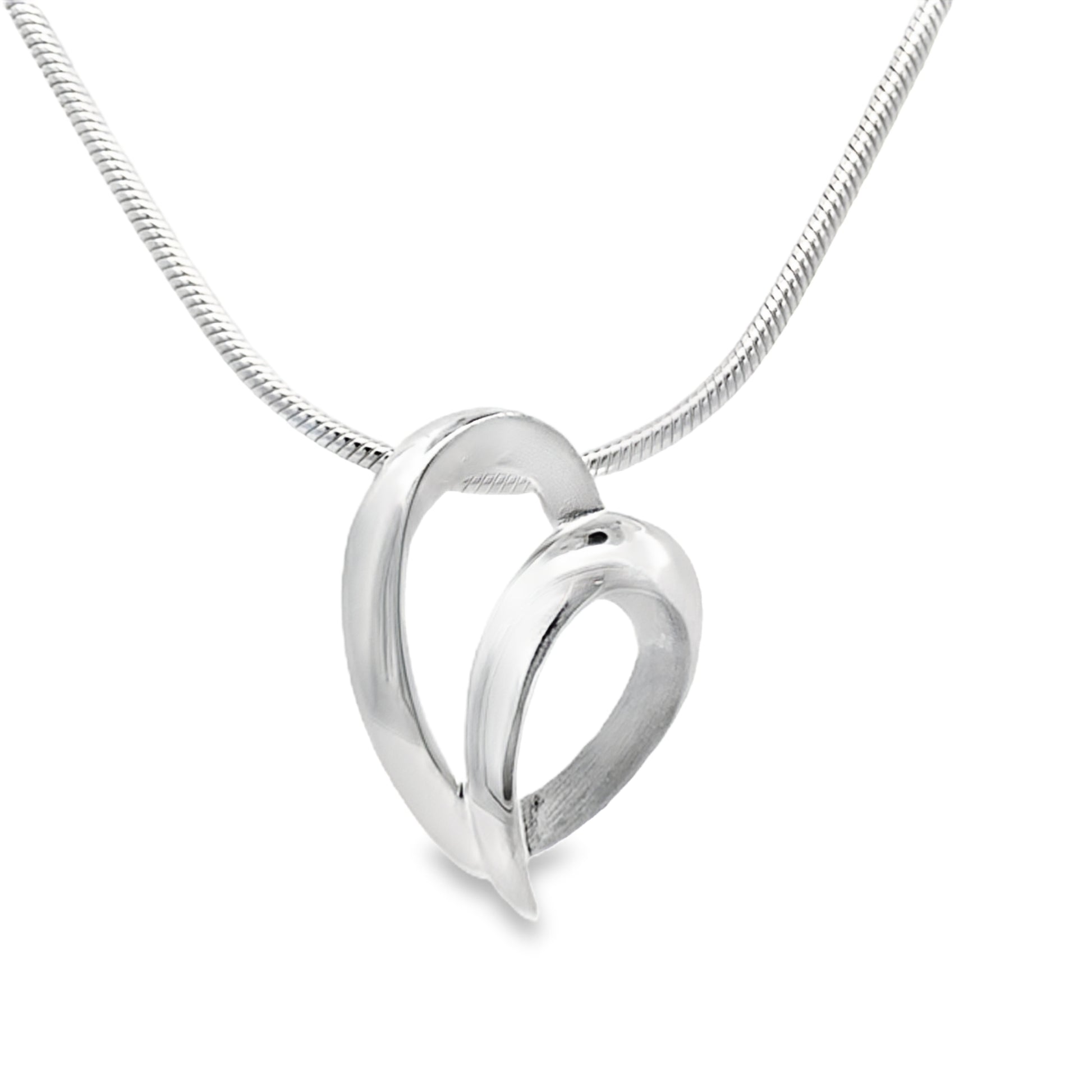 Silver Fancy Heart Shaped Pendant Gardiner Brothers