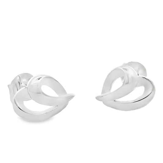 Silver Fancy Heart Shaped Earrings Gardiner Brothers