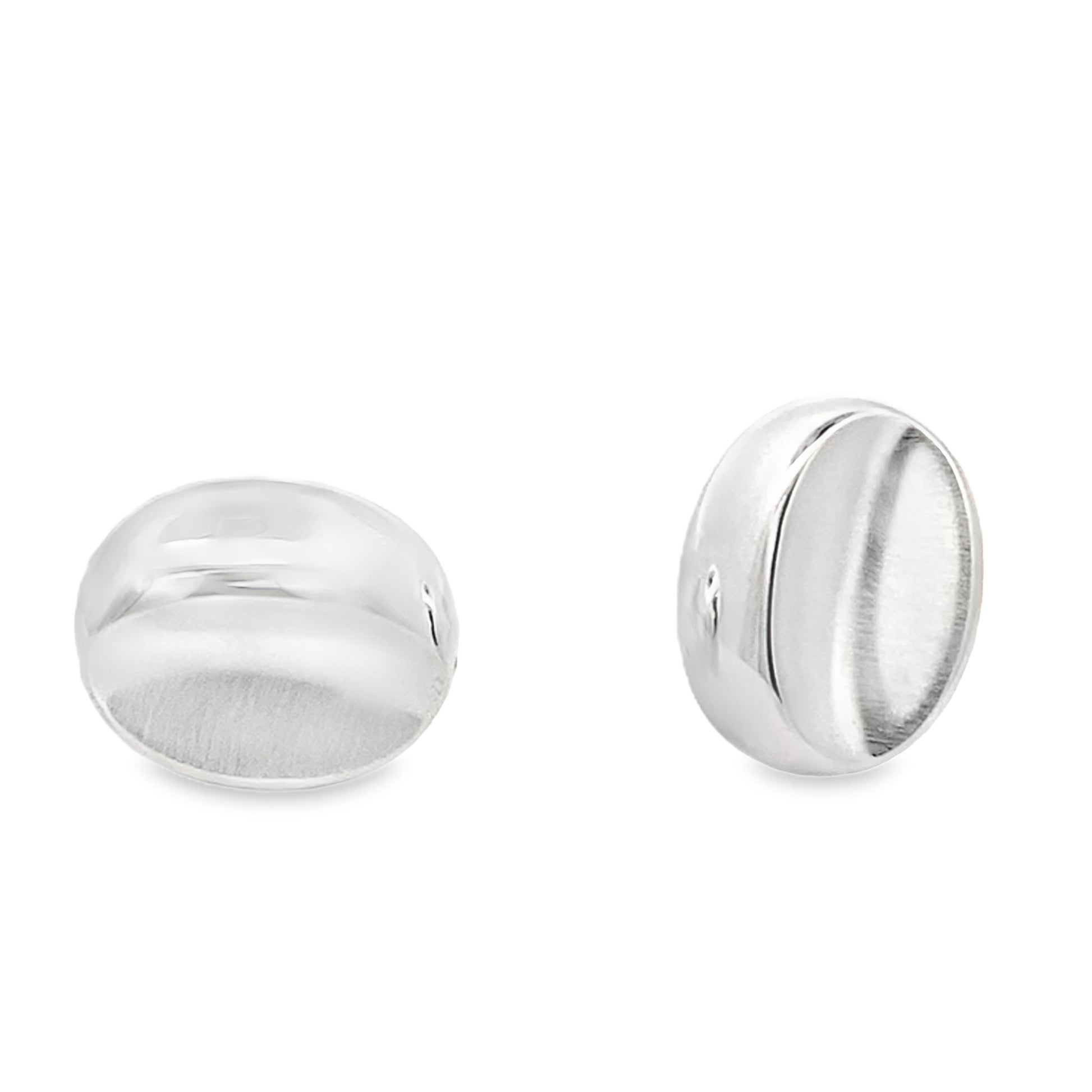 Silver Oval Shaped Earrings Gardiner Brothers