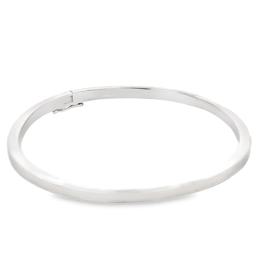Silver 4mm Flat Profile Bangle Gardiner Brothers