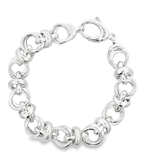 Silver Linked Rings Bracelet Gardiner Brothers
