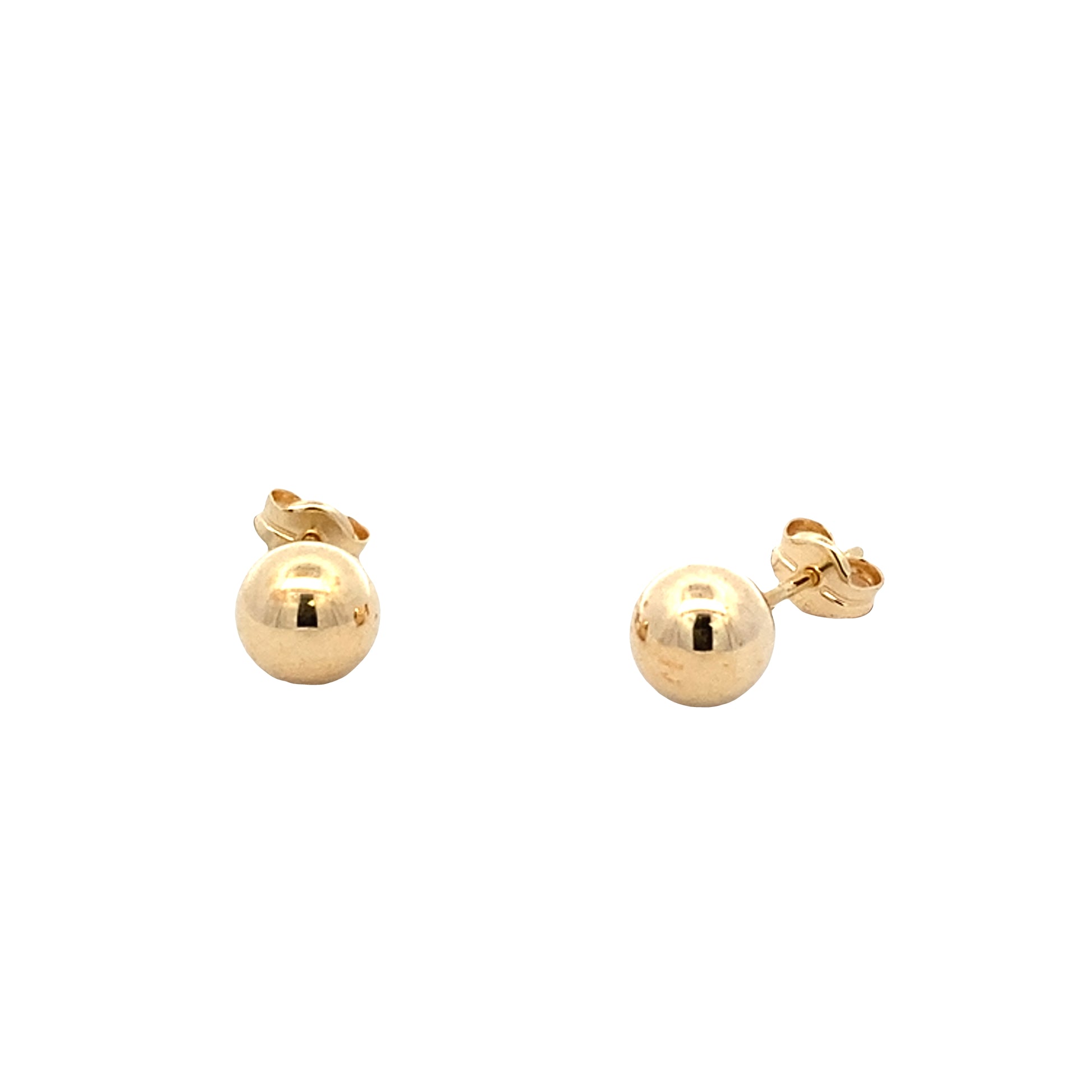Yellow Gold 6mm Ball Stud Earrings Gardiner Brothers