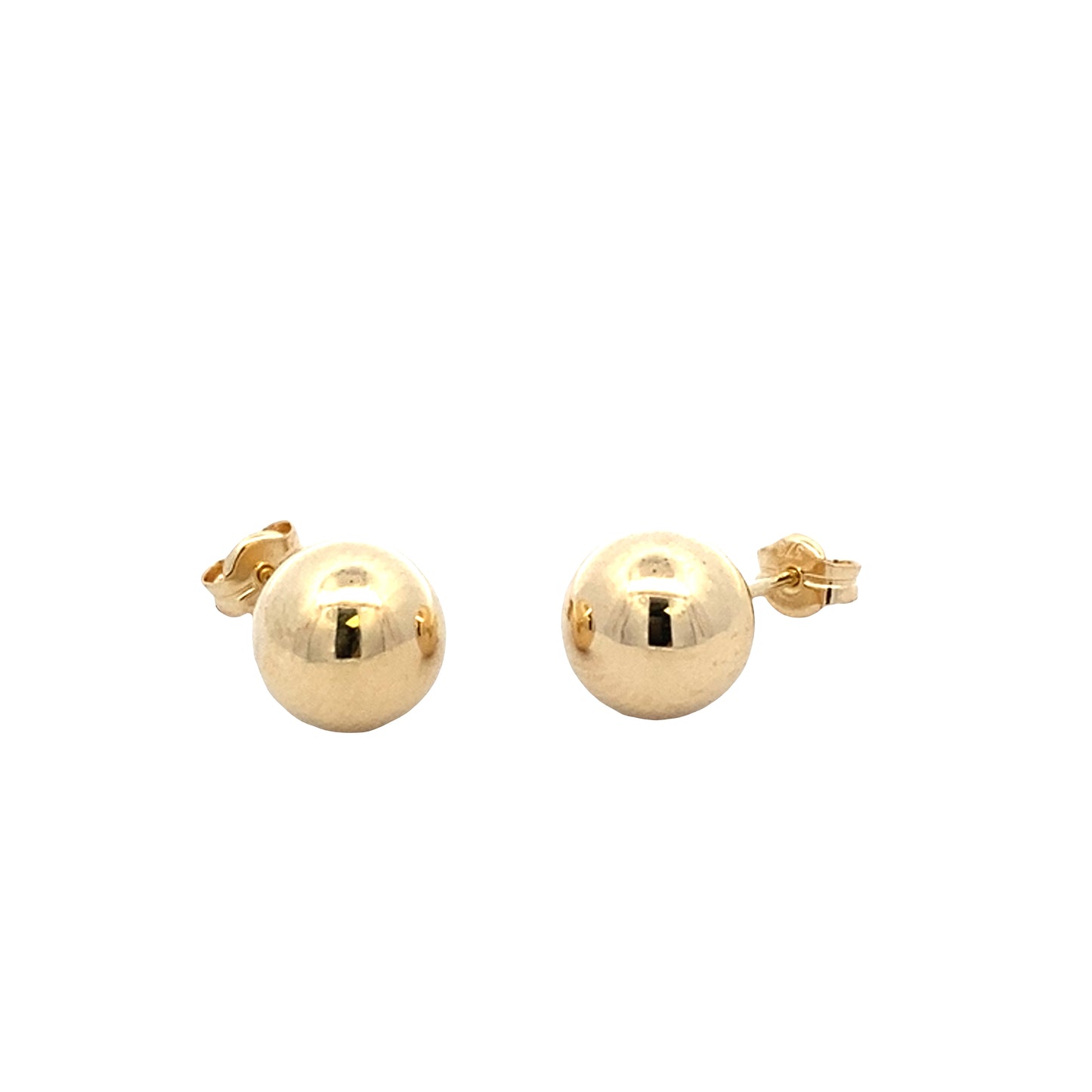 Yellow Gold 8mm Ball Stud Earrings Gardiner Brothers