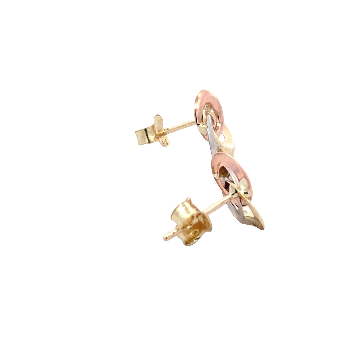 3 Colour Linked Rings Earrings Gardiner Brothers